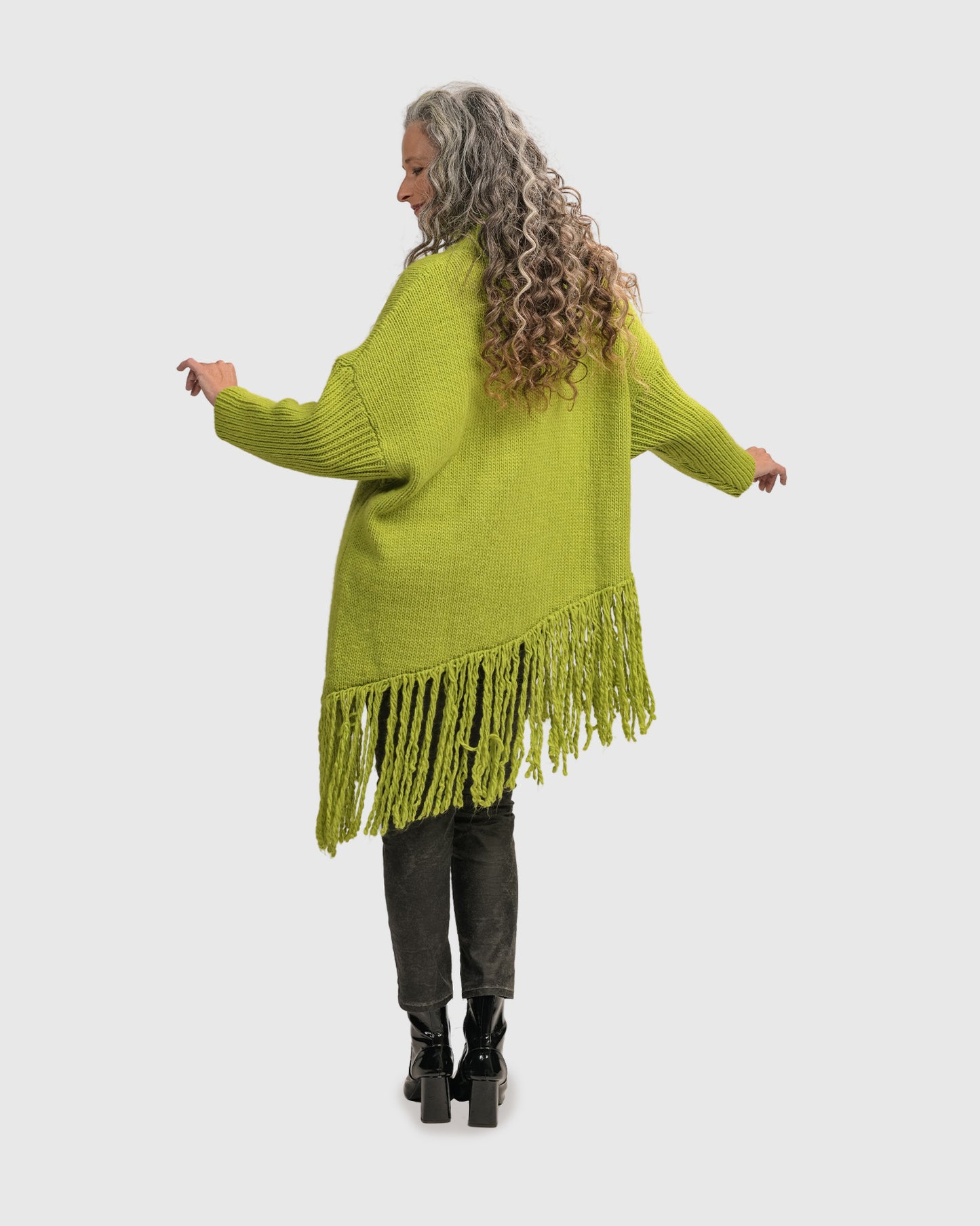 Asymmetric Fringe Sweater