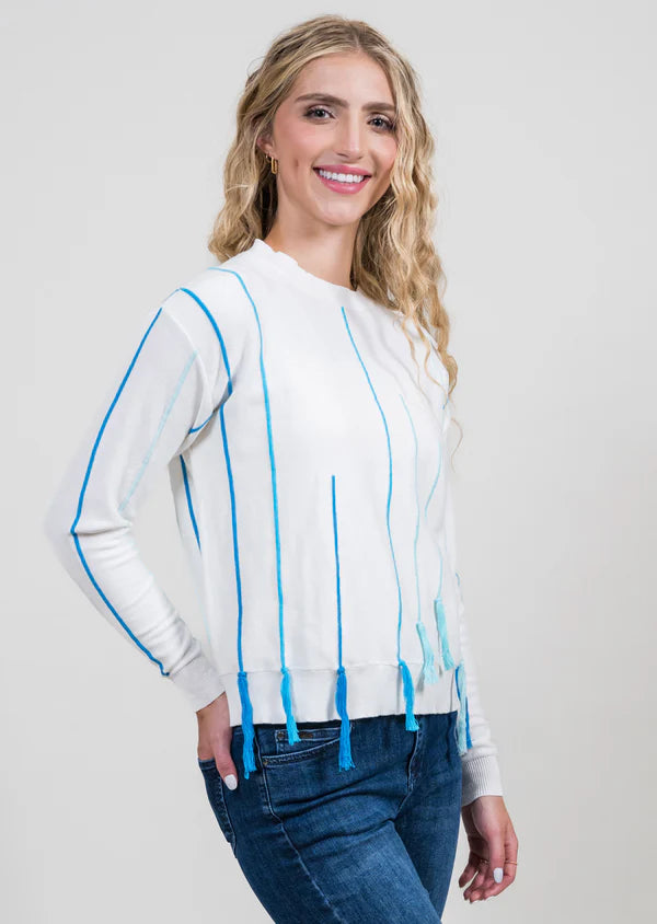 Tassel Sweater | Blue
