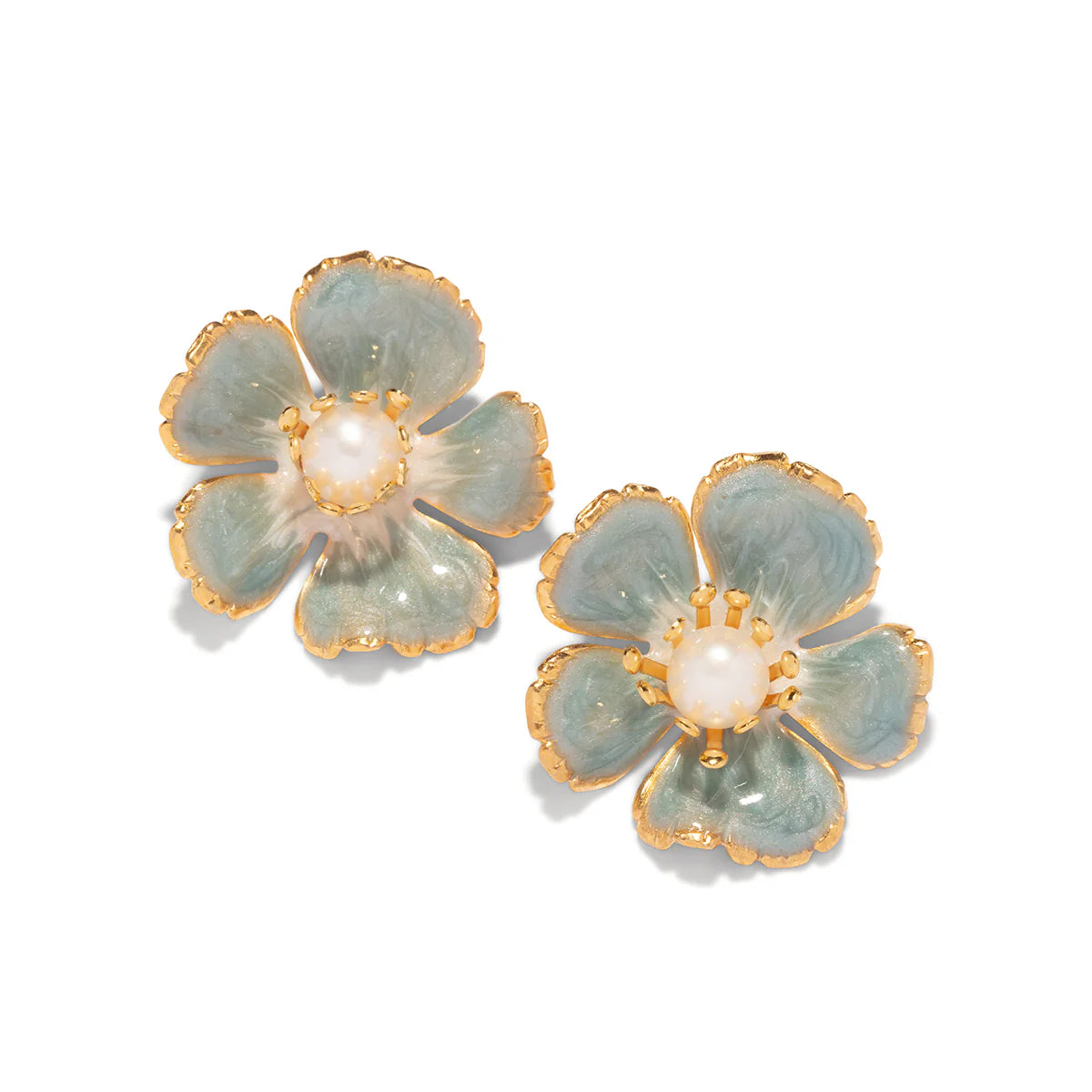 Flora Earring | Dusty Blue