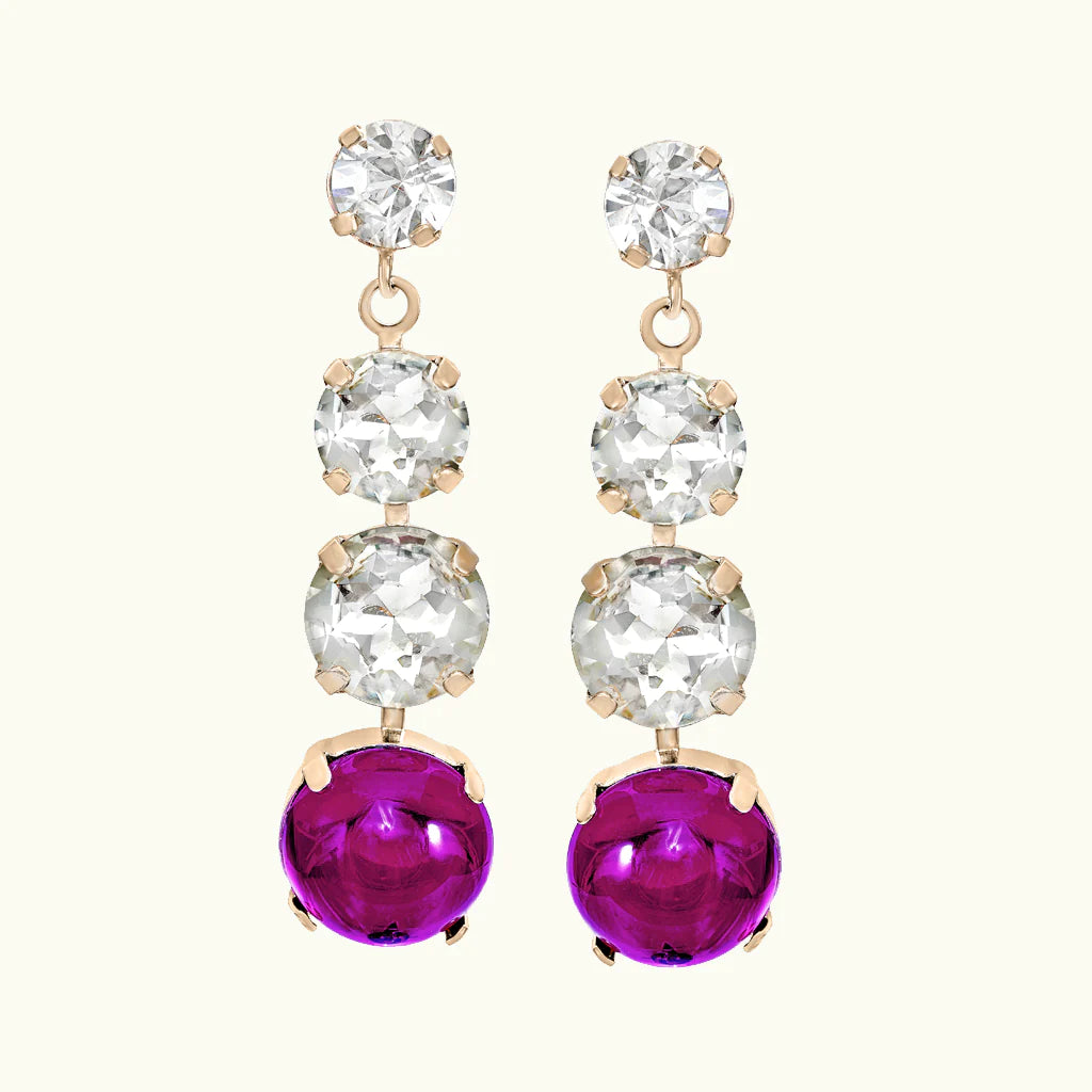 Saga Earrings | Fuchsia