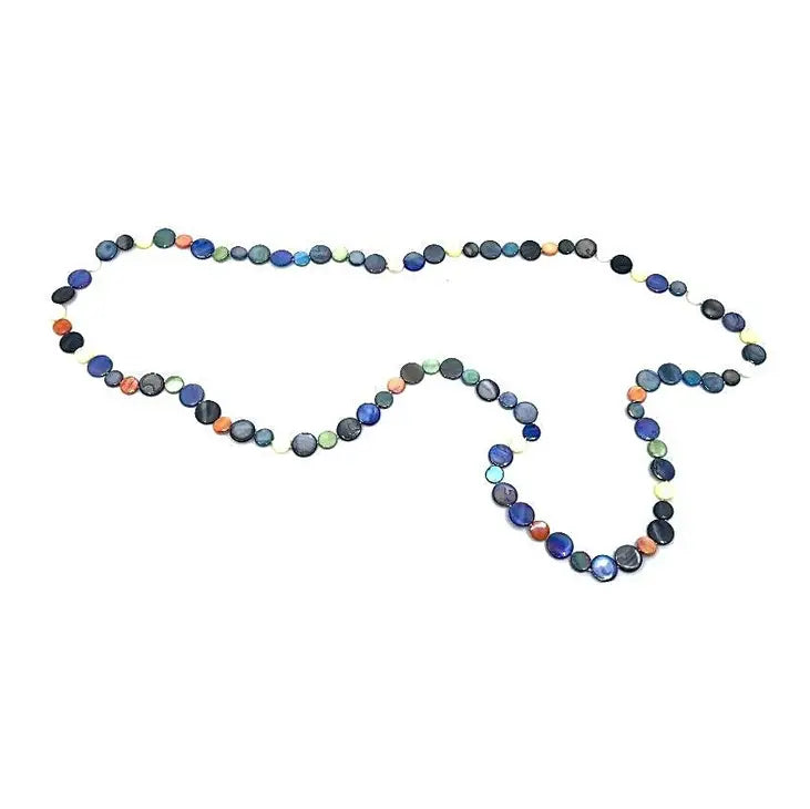 Mother Of Pearl Necklace | Navy/Multi