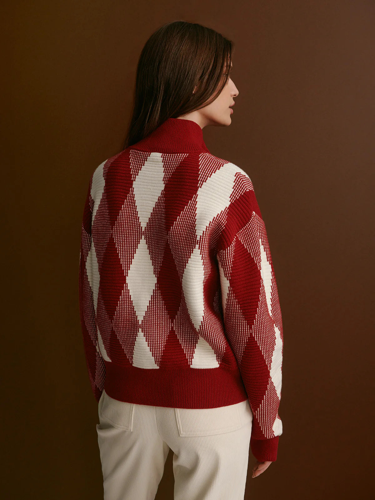 Karina Jacquard Jacket | Red
