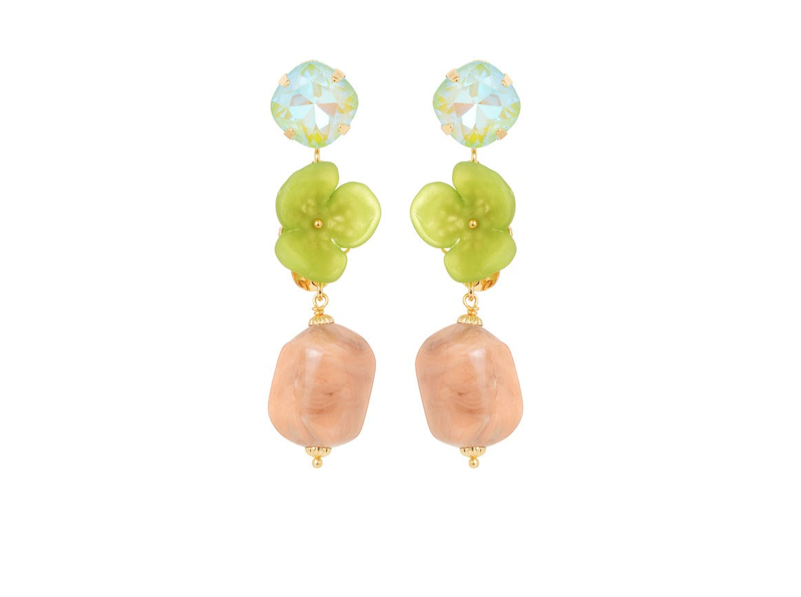 Darling Long Earrings | Green