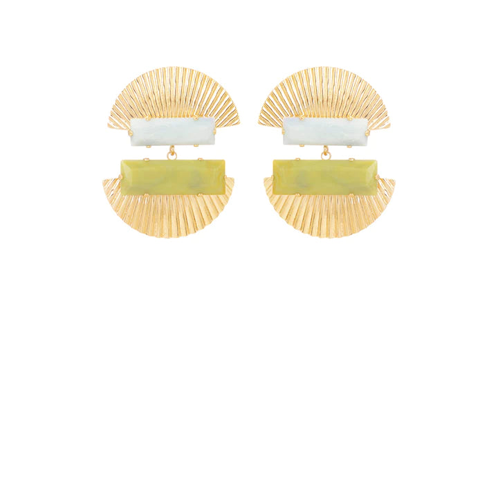 Noblis Shell Earrings | Mint/Anis