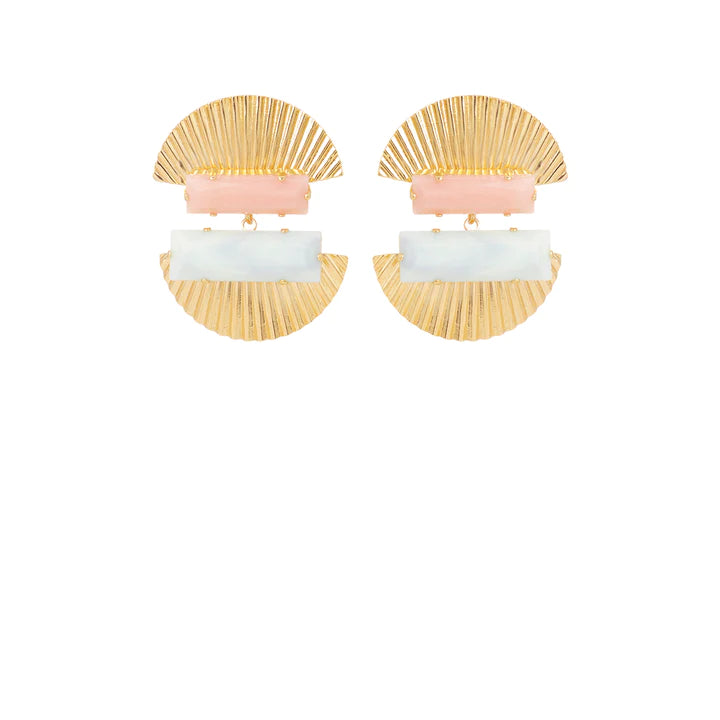 Noblis Shell Earring | Rose/Mint