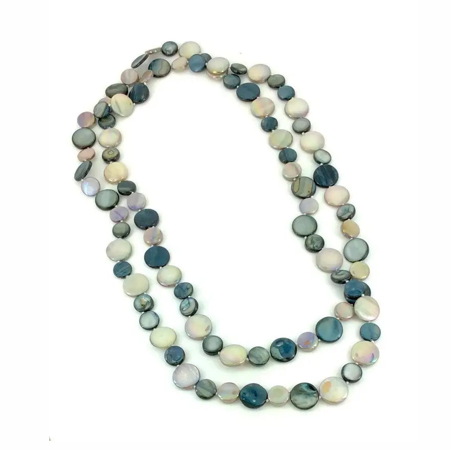 Mother Of Pearl Necklace | Blk & Taupe