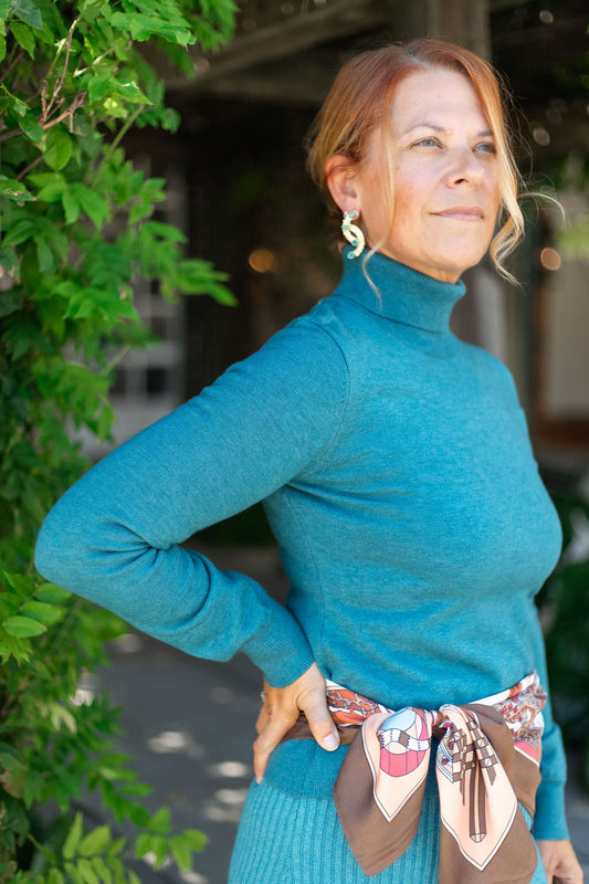 Erin Turtleneck | New Teal