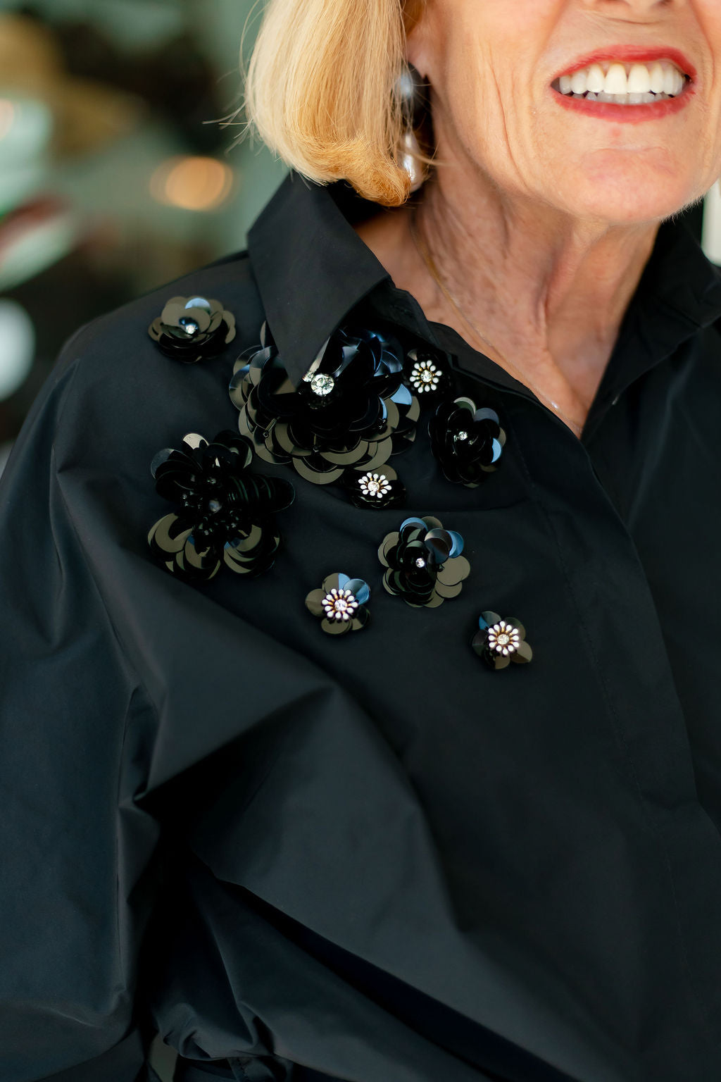 Taffeta Blouse | Black