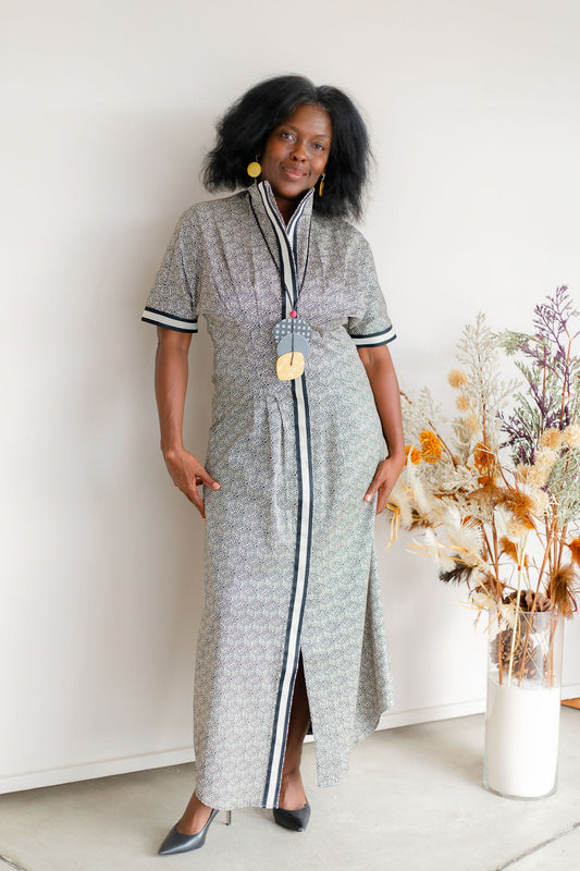 Georgia Dress | Black Monogram