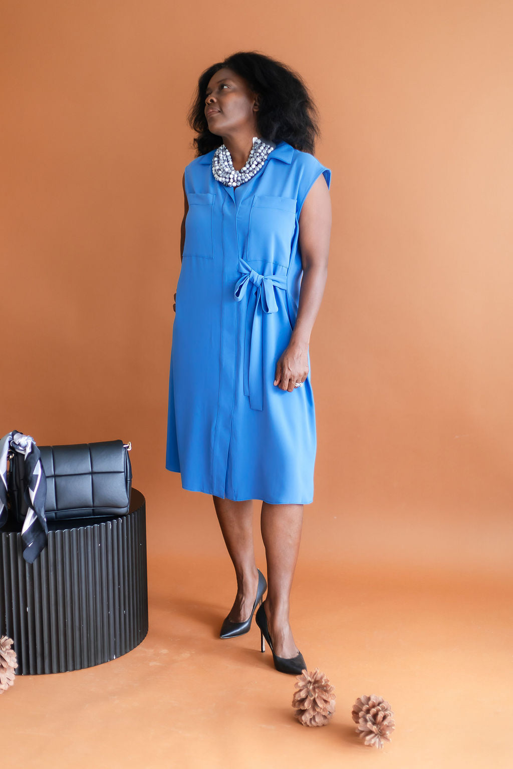 Meron Dress | Shibori Blue