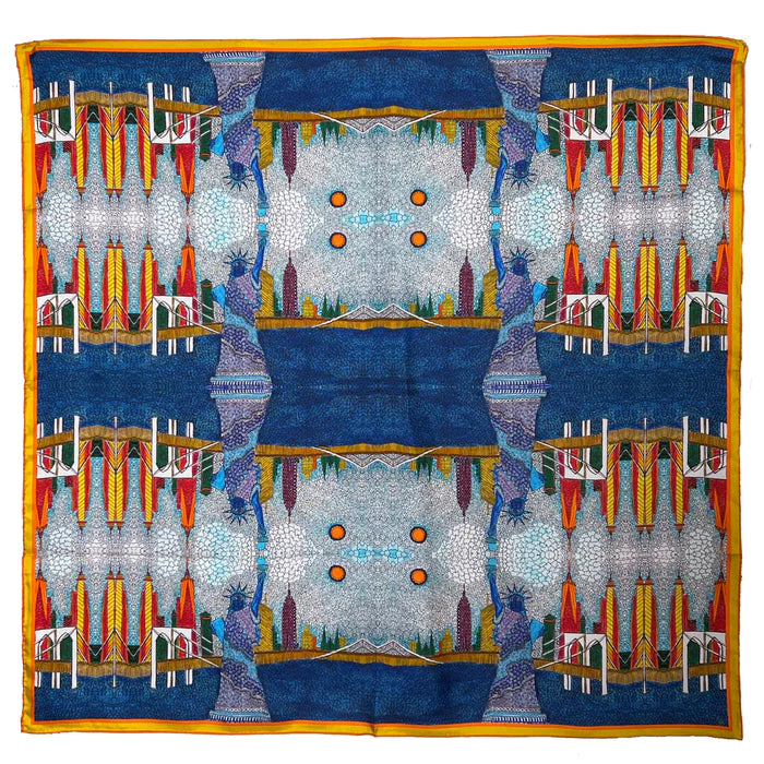 New York Long Silk Scarf-New York : OS