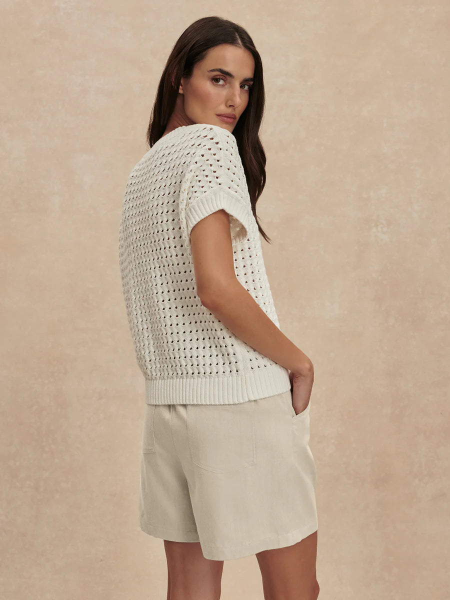 Denny Knit Top | Snow White