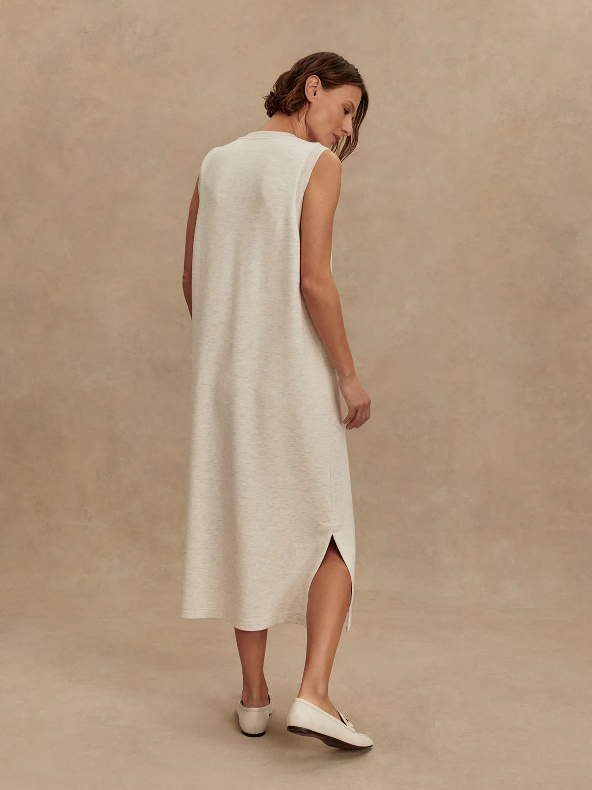 Beatrice Midi Dress | Ivory Marl