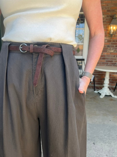 Pleated Trouser | Chocolate
