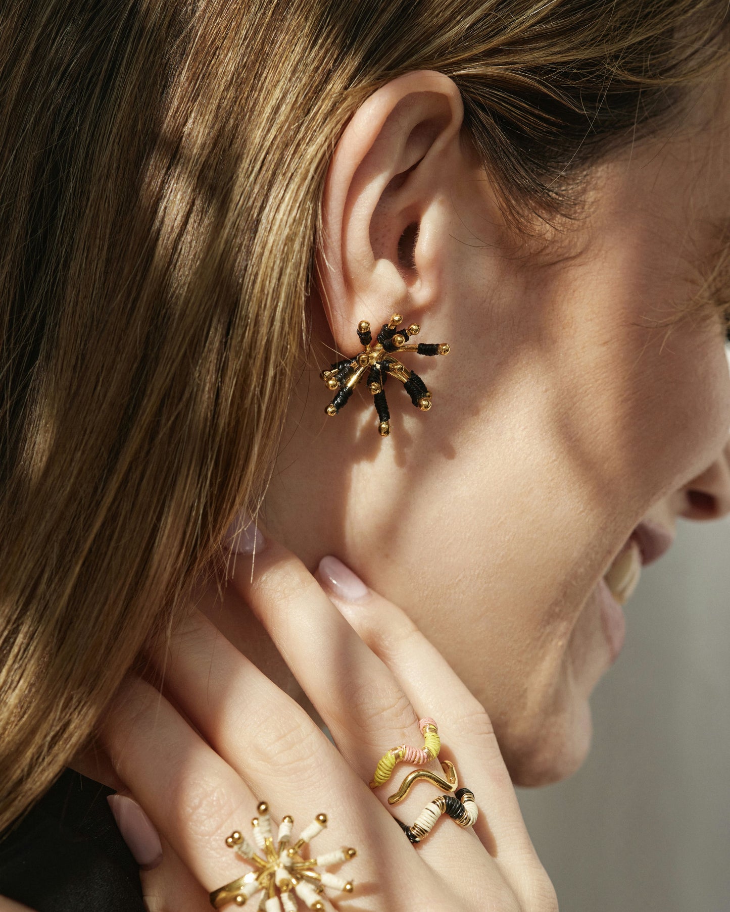 Stella Mini Earring | Black