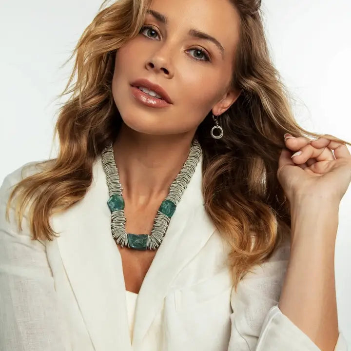 Silver Fluorite Necklace