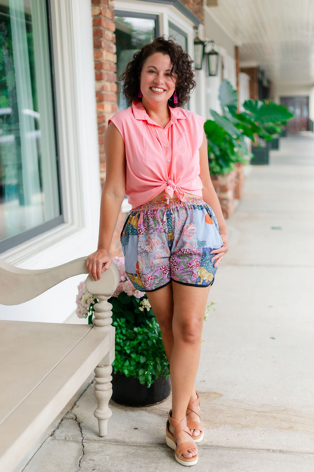 Patchwork Shorts | Purple