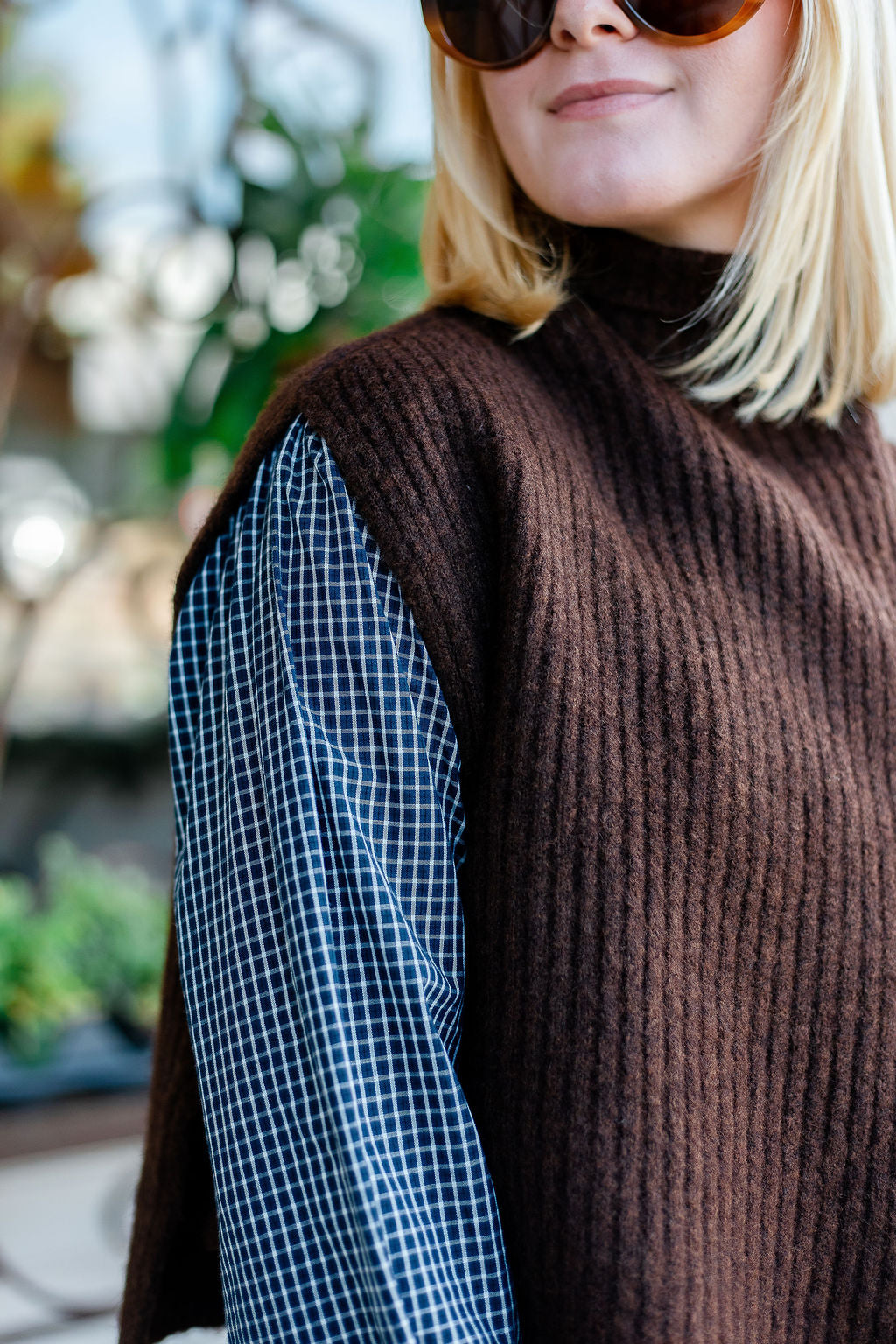 Navy Check Shirt