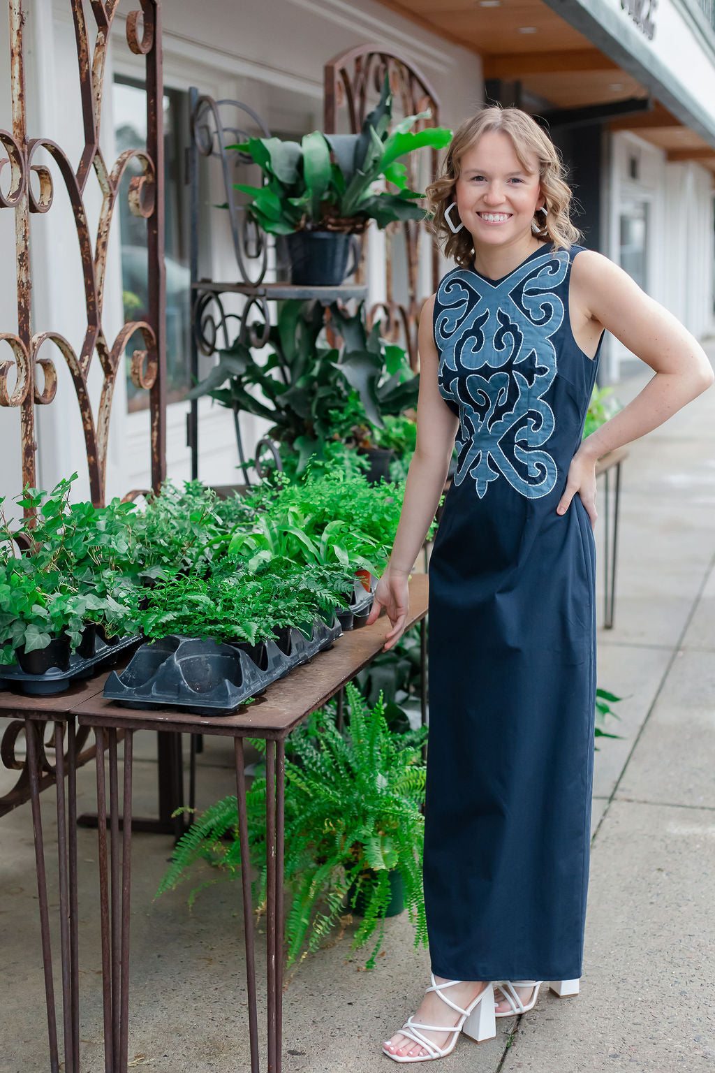 Francis Midi Dress | Navy