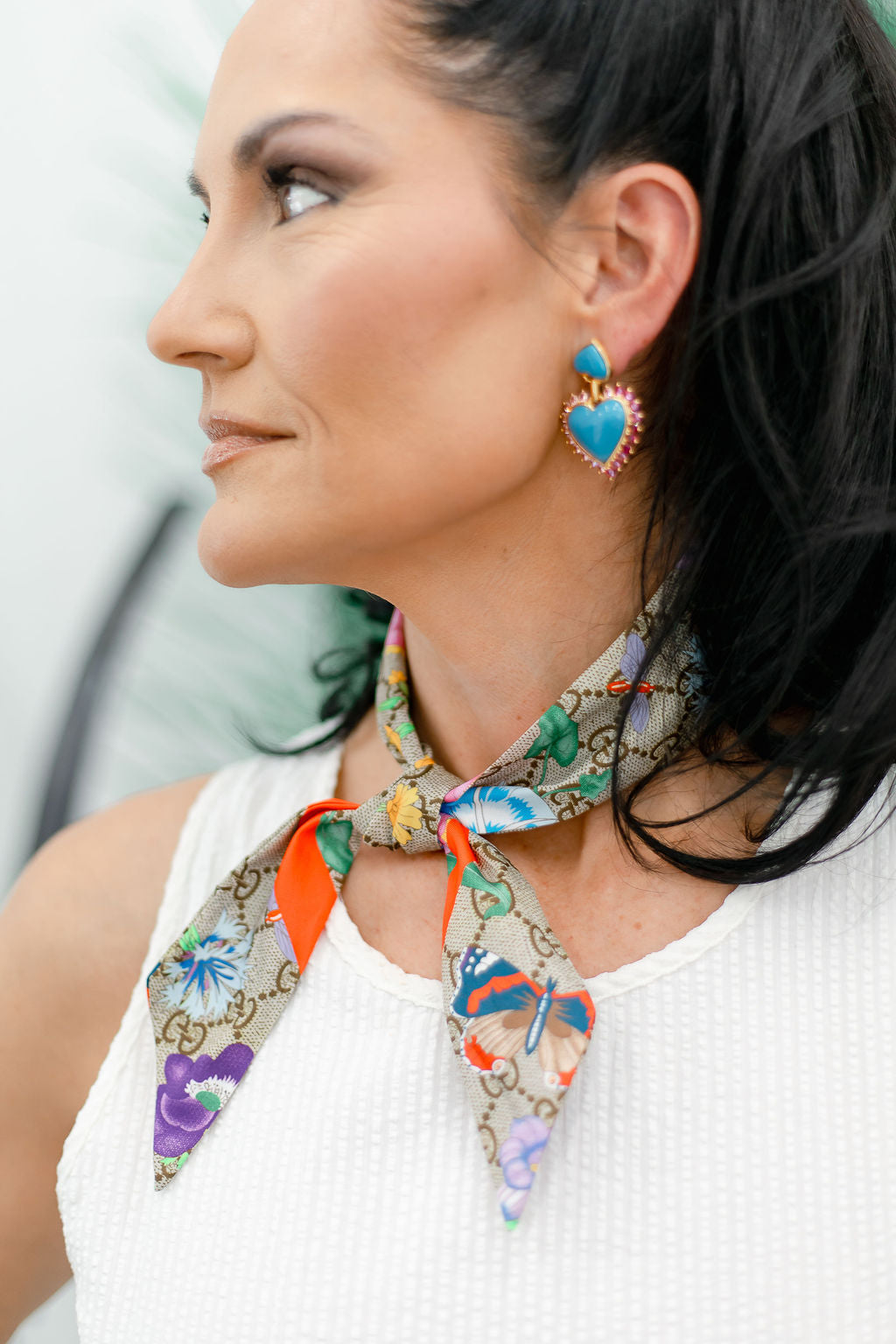 Knotted Scarf Necklace | Ginny Red