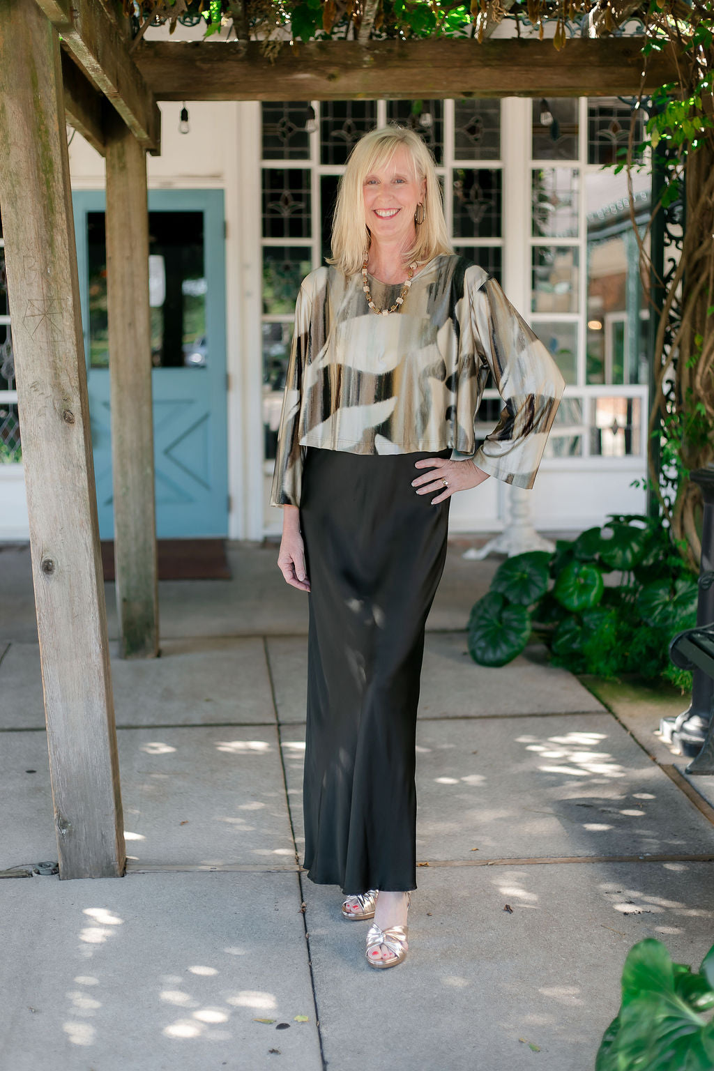 Long Bias Skirt | Kelp