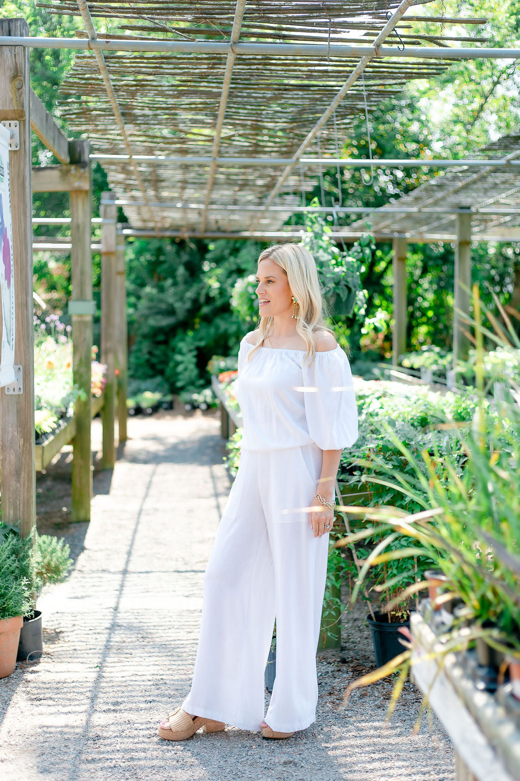 Nicole No Tie Pant | White