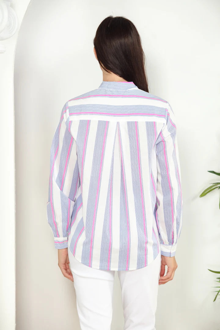 Bow Stripe Blouse