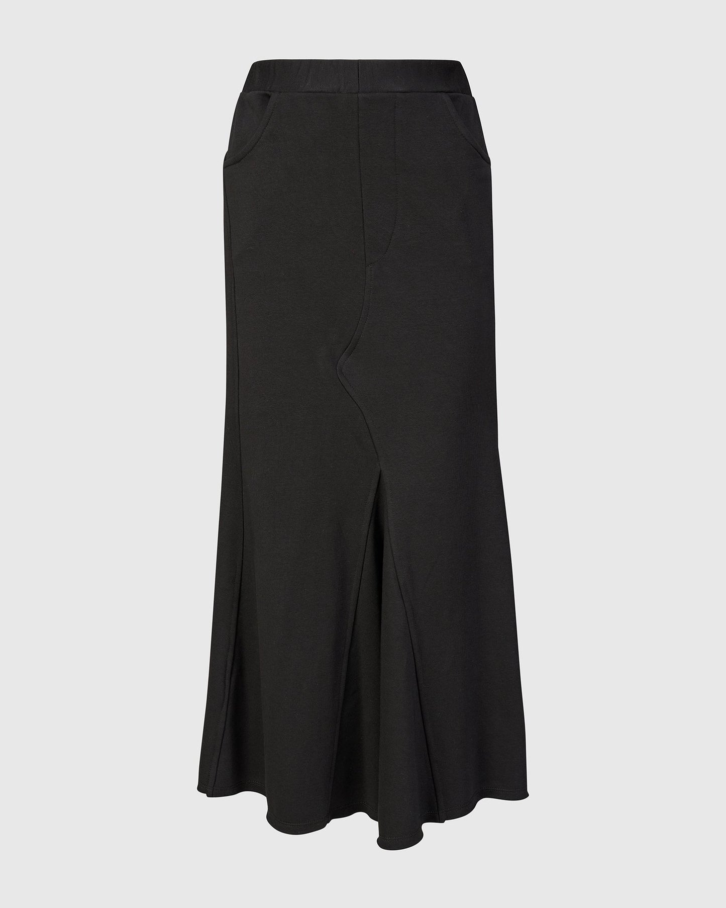Terry Pieced Maxi Skirt