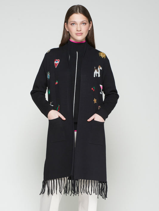 Fringe Cardigan | Black