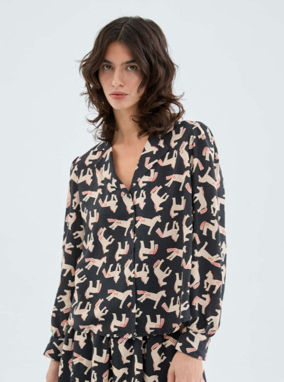 Poplin Horse Shirt