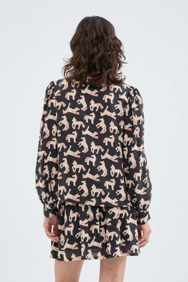 Poplin Horse Shirt