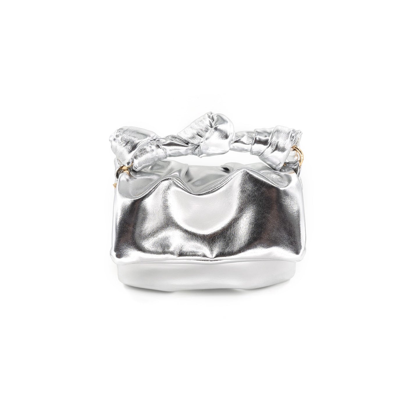 Mini Metallic Bag | Silver