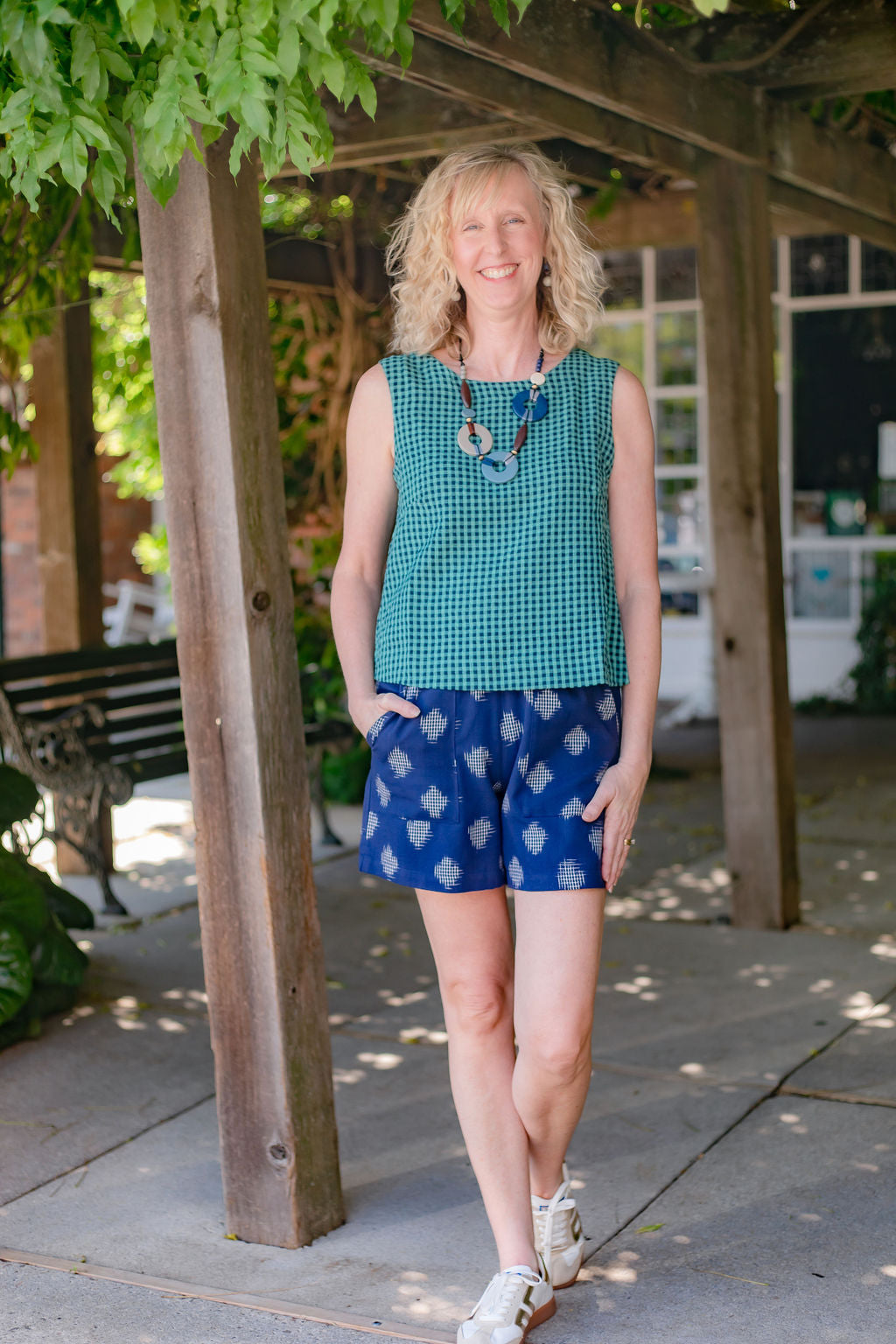 Petra Day Short | Indigo Dot