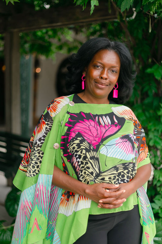 Wrapped Rectangle Drop Hoops | Fuchsia