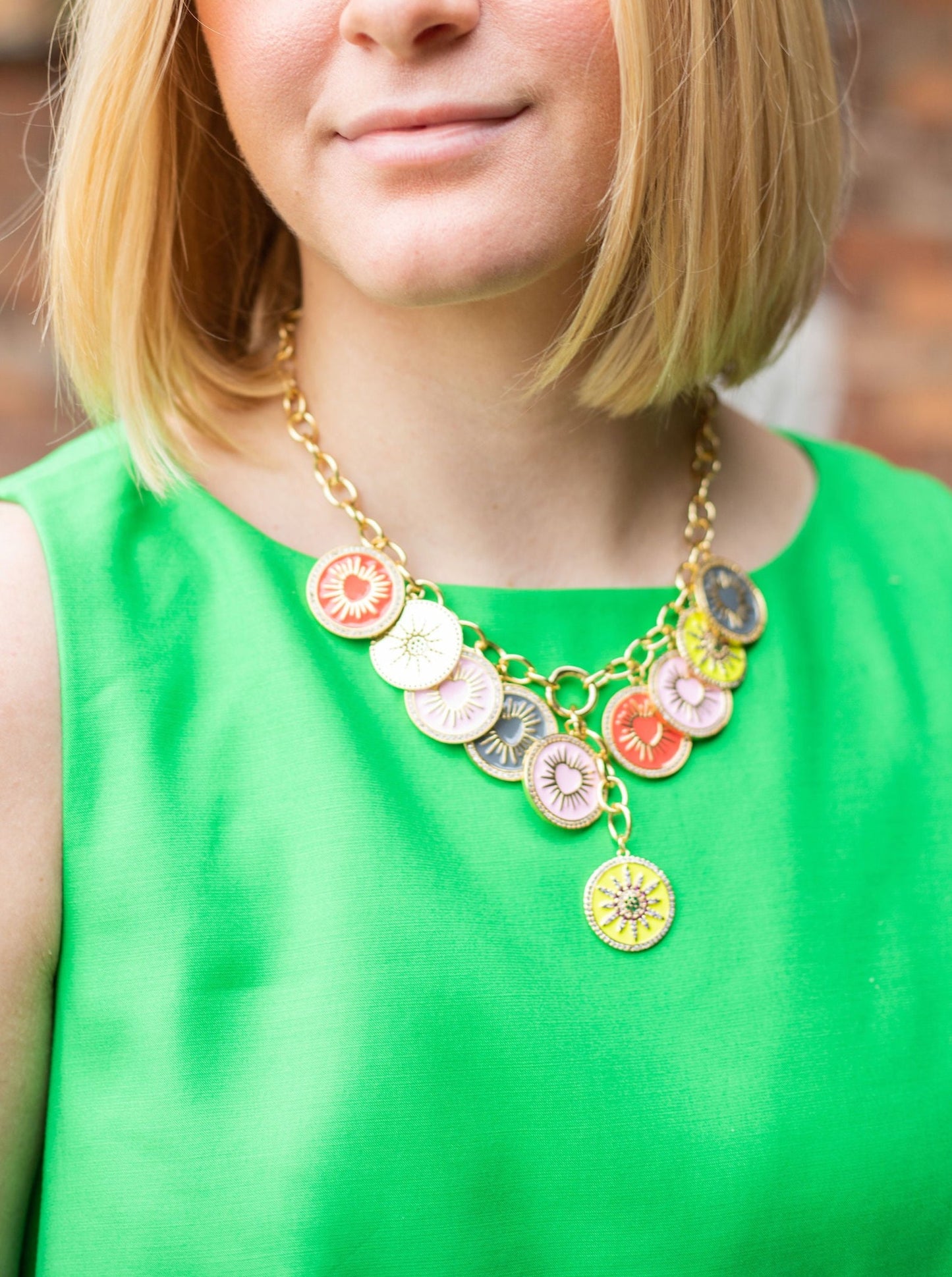 Dangle Medallion Necklace