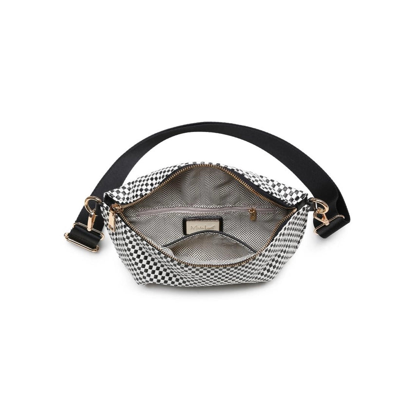 Gizelle Checker Belt Bag | Blk/Wht