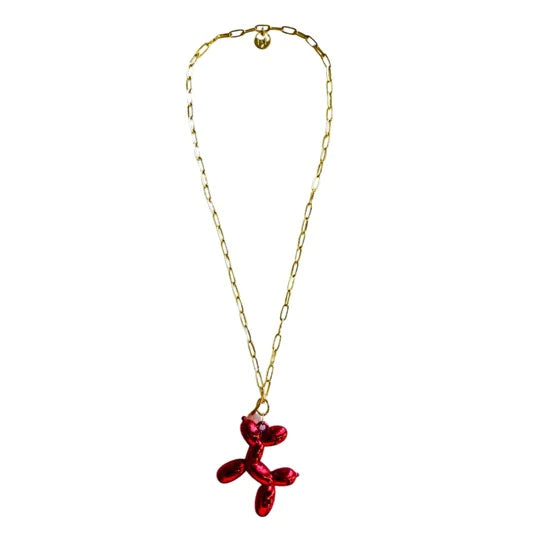 Balloon Dog Necklace | Red