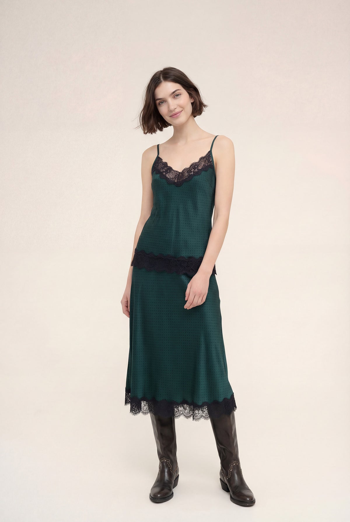 Green Polka Dot Skirt