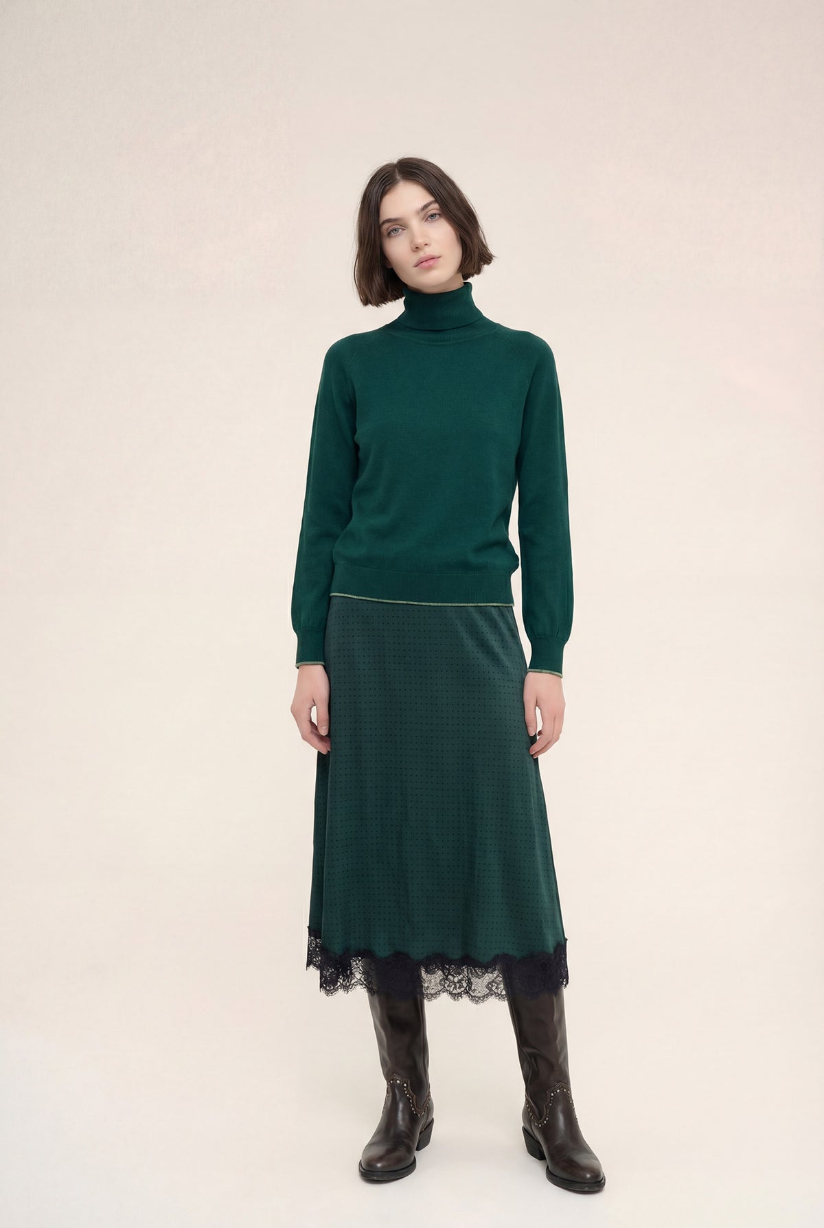 Green Polka Dot Skirt