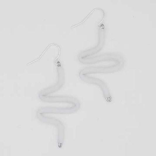 Naya Tubing Earring | White