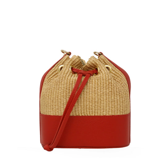 Raffia Bucket Bag