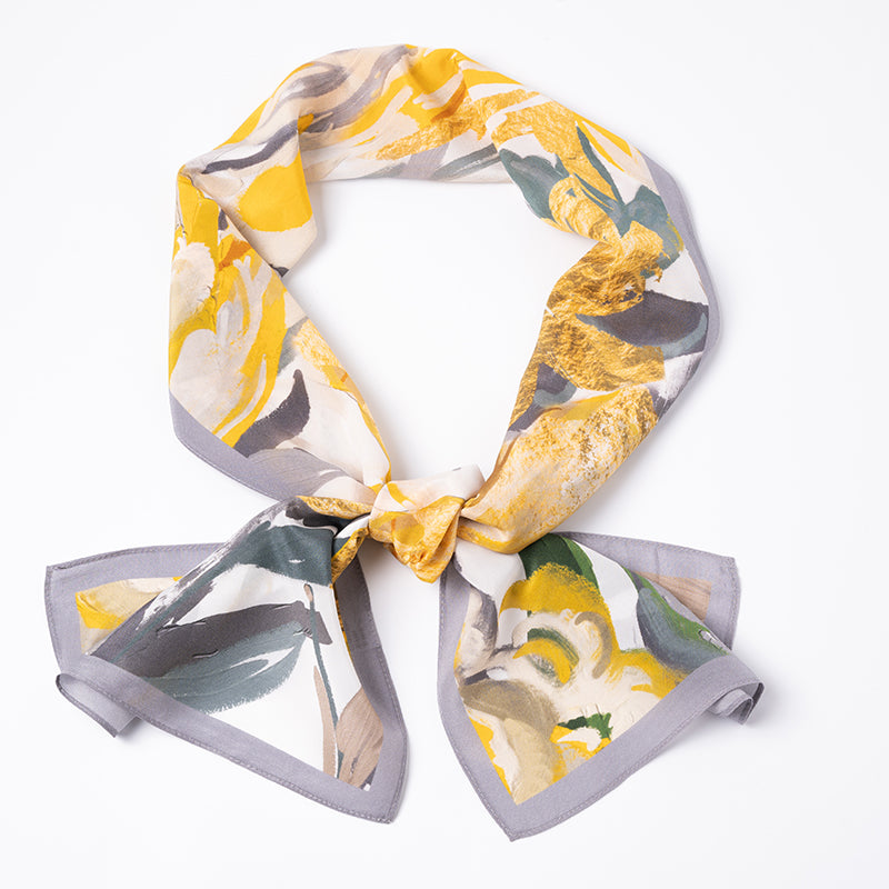 Yellow Floral Scarf