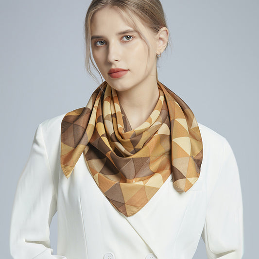 Brown Square Scarf