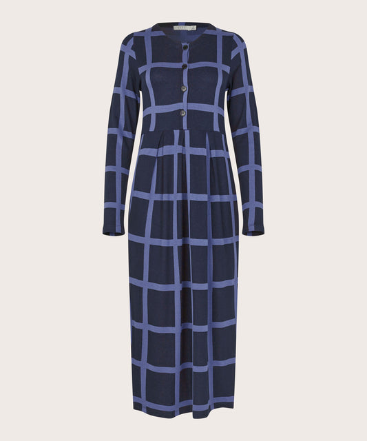 Nilana Dress | Gray Blue