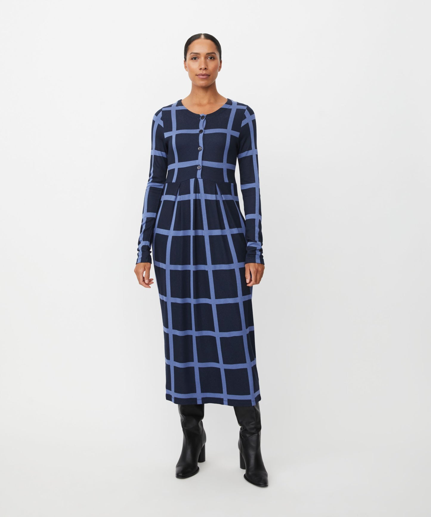 Nilana Dress | Gray Blue