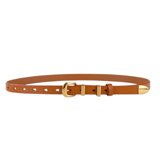 Sleek & Chic Belt | Saddle