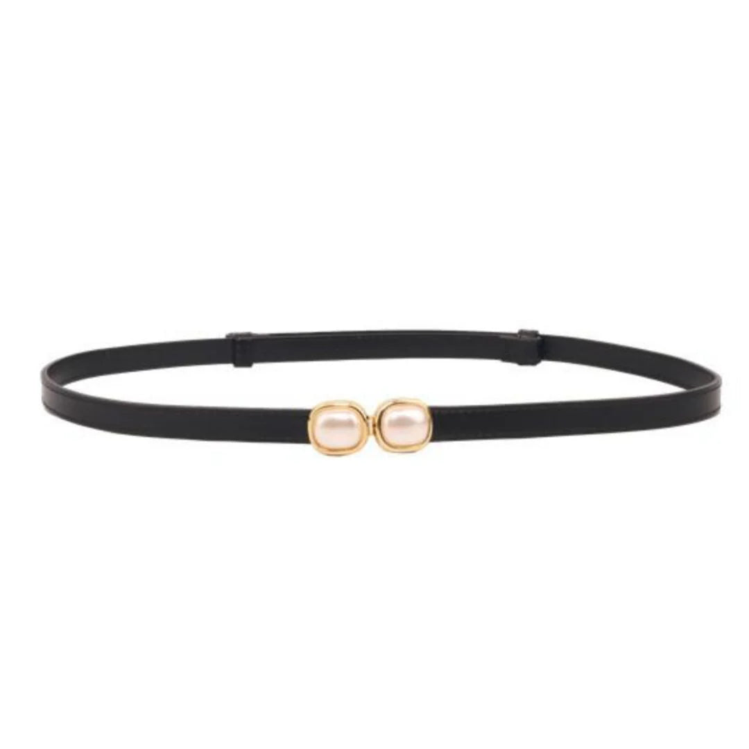 Pearl Buckle Belt | Black