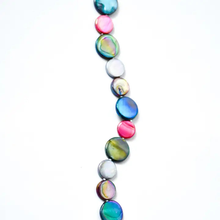 Mother Of Pearl Necklace | Berry/Blue