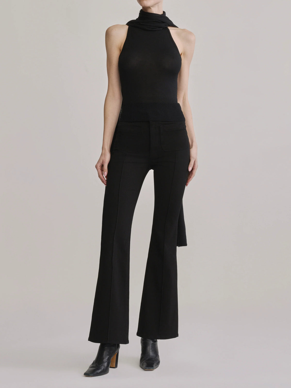 Bridget Bootcut | Black Pintuck