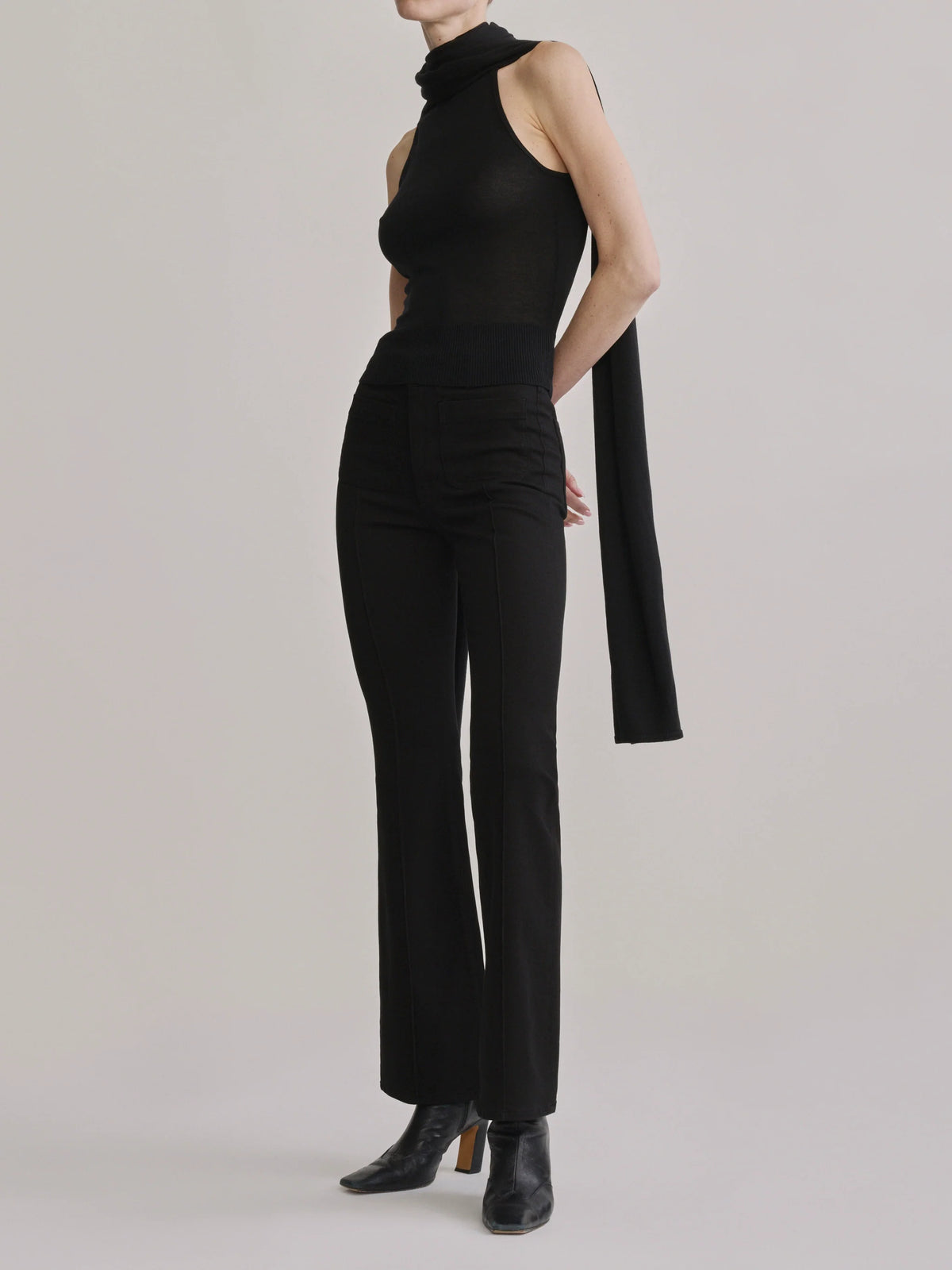 Bridget Bootcut | Black Pintuck